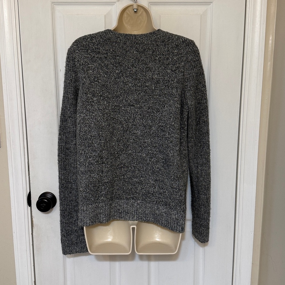 Lou & Grey Gray Ribbed Knit Sweater Wool Blend Size Small - Picture 4 of 5